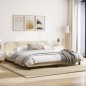 vidaXL Bettgestell mit Kopfteil Creme 200x200 cm Stoff vidaXL Bettgestell mit Kopfteil Creme 200x200 cm Stoff