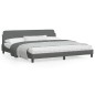 vidaXL Bettgestell mit Kopfteil Dunkelgrau 200x200 cm Stoff vidaXL Bettgestell mit Kopfteil Dunkelgrau 200x200 cm Stoff