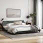 vidaXL Bettgestell mit Kopfteil Dunkelgrau 200x200 cm Stoff vidaXL Bettgestell mit Kopfteil Dunkelgrau 200x200 cm Stoff