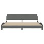 vidaXL Bettgestell mit Kopfteil Dunkelgrau 200x200 cm Stoff vidaXL Bettgestell mit Kopfteil Dunkelgrau 200x200 cm Stoff