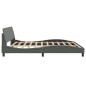 vidaXL Bettgestell mit Kopfteil Dunkelgrau 200x200 cm Stoff vidaXL Bettgestell mit Kopfteil Dunkelgrau 200x200 cm Stoff
