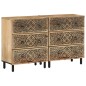 vidaXL Beistellschränke 2 Stk. 60x33x75 cm Massivholz Mango vidaXL Beistellschränke 2 Stk. 60x33x75 cm Massivholz Mango