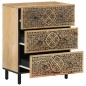 vidaXL Beistellschränke 2 Stk. 60x33x75 cm Massivholz Mango vidaXL Beistellschränke 2 Stk. 60x33x75 cm Massivholz Mango
