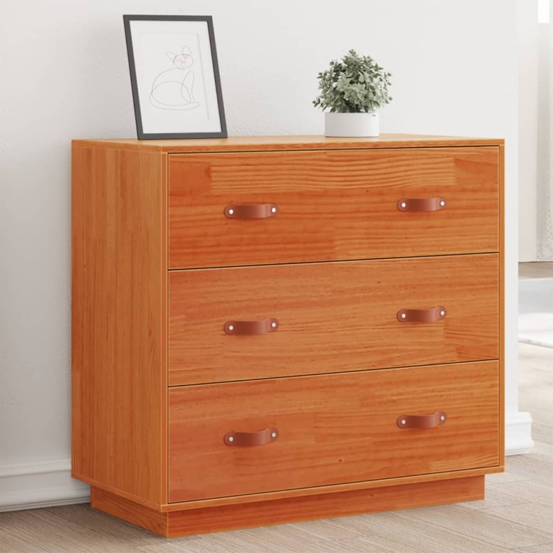 vidaXL Sideboard Wachsbraun 80x40x75 cm Massivholz Kiefer vidaXL Sideboard Wachsbraun 80x40x75 cm Massivholz Kiefer