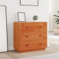 vidaXL Sideboard Wachsbraun 80x40x75 cm Massivholz Kiefer vidaXL Sideboard Wachsbraun 80x40x75 cm Massivholz Kiefer