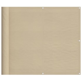 vidaXL Balkon-Sichtschutz Beige 90x800 cm 100 % Polyester-Oxford