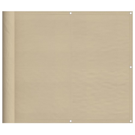 vidaXL Balkon-Sichtschutz Beige 90x800 cm 100 % Polyester-Oxford