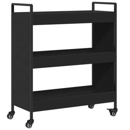vidaXL Küchenwagen Schwarz 70x30x82 cm Holzwerkstoff