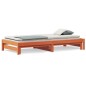 vidaXL Tagesbett Ausziehbar Wachsbraun 90x190 cm Massivholz Kiefer vidaXL Tagesbett Ausziehbar Wachsbraun 90x190 cm Massivholz Kiefer