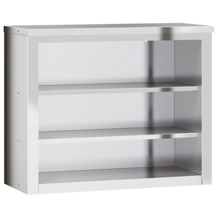 vidaXL Küchen-Wandschrank mit Ablagen Edelstahl