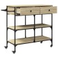 vidaXL Küchenwagen Sonoma-Eiche 105x42x95 cm Holzwerkstoff vidaXL Küchenwagen Sonoma-Eiche 105x42x95 cm Holzwerkstoff