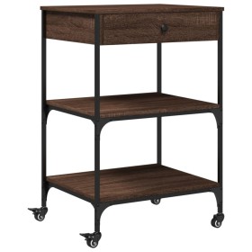 vidaXL Küchenwagen Braun Eichen-Optik 60x48x89,5 cm Holzwerkstoff