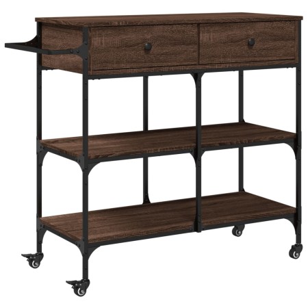 vidaXL Küchenwagen Braun Eichen-Optik 105x42x95 cm Holzwerkstoff