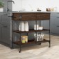 vidaXL Küchenwagen Braun Eichen-Optik 105x42x95 cm Holzwerkstoff vidaXL Küchenwagen Braun Eichen-Optik 105x42x95 cm Holzwerkstoff