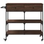 vidaXL Küchenwagen Braun Eichen-Optik 105x42x95 cm Holzwerkstoff vidaXL Küchenwagen Braun Eichen-Optik 105x42x95 cm Holzwerkstoff