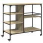 vidaXL Küchenwagen Sonoma-Eiche 100x45x89,5 cm Holzwerkstoff vidaXL Küchenwagen Sonoma-Eiche 100x45x89,5 cm Holzwerkstoff