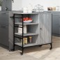 vidaXL Küchenwagen Grau Sonoma 87,5x38,5x84,5 cm Holzwerkstoff vidaXL Küchenwagen Grau Sonoma 87,5x38,5x84,5 cm Holzwerkstoff