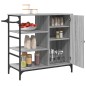 vidaXL Küchenwagen Grau Sonoma 87,5x38,5x84,5 cm Holzwerkstoff vidaXL Küchenwagen Grau Sonoma 87,5x38,5x84,5 cm Holzwerkstoff