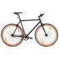 vidaXL Fahrrad mit Festem Gang Schwarz und Orange 700c 59 cm vidaXL Fahrrad mit Festem Gang Schwarz und Orange 700c 59 cm