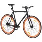 vidaXL Fahrrad mit Festem Gang Schwarz und Orange 700c 59 cm vidaXL Fahrrad mit Festem Gang Schwarz und Orange 700c 59 cm