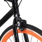 vidaXL Fahrrad mit Festem Gang Schwarz und Orange 700c 59 cm vidaXL Fahrrad mit Festem Gang Schwarz und Orange 700c 59 cm