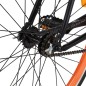 vidaXL Fahrrad mit Festem Gang Schwarz und Orange 700c 59 cm vidaXL Fahrrad mit Festem Gang Schwarz und Orange 700c 59 cm