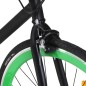 vidaXL Fahrrad mit Festem Gang Schwarz und Grün 700c 55 cm vidaXL Fahrrad mit Festem Gang Schwarz und Grün 700c 55 cm