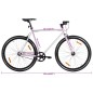 vidaXL Fahrrad mit Festem Gang Weiß und Schwarz 700c 59 cm vidaXL Fahrrad mit Festem Gang Weiß und Schwarz 700c 59 cm