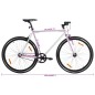 vidaXL Fahrrad mit Festem Gang Weiß und Schwarz 700c 51 cm vidaXL Fahrrad mit Festem Gang Weiß und Schwarz 700c 51 cm