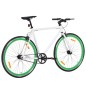 vidaXL Fahrrad mit Festem Gang Weiß und Grün 700c 55 cm vidaXL Fahrrad mit Festem Gang Weiß und Grün 700c 55 cm