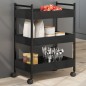 vidaXL Küchenwagen Schwarz 50x30x70 cm Holzwerkstoff vidaXL Küchenwagen Schwarz 50x30x70 cm Holzwerkstoff