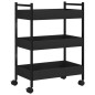 vidaXL Küchenwagen Schwarz 50x30x70 cm Holzwerkstoff vidaXL Küchenwagen Schwarz 50x30x70 cm Holzwerkstoff