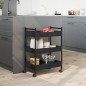 vidaXL Küchenwagen Schwarz 50x30x70 cm Holzwerkstoff vidaXL Küchenwagen Schwarz 50x30x70 cm Holzwerkstoff