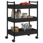 vidaXL Küchenwagen Schwarz 50x30x70 cm Holzwerkstoff vidaXL Küchenwagen Schwarz 50x30x70 cm Holzwerkstoff