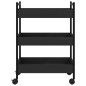 vidaXL Küchenwagen Schwarz 50x30x70 cm Holzwerkstoff vidaXL Küchenwagen Schwarz 50x30x70 cm Holzwerkstoff