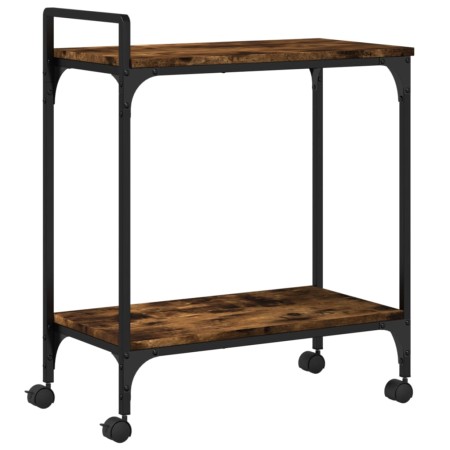 vidaXL Küchenwagen Räuchereiche 60,5x31x72,5 cm Holzwerkstoff