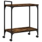 vidaXL Küchenwagen Räuchereiche 60,5x31x72,5 cm Holzwerkstoff vidaXL Küchenwagen Räuchereiche 60,5x31x72,5 cm Holzwerkstoff