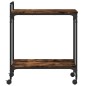 vidaXL Küchenwagen Räuchereiche 60,5x31x72,5 cm Holzwerkstoff vidaXL Küchenwagen Räuchereiche 60,5x31x72,5 cm Holzwerkstoff
