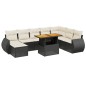 vidaXL 9-tlg. Garten-Sofagarnitur mit Kissen Schwarz Poly Rattan vidaXL 9-tlg. Garten-Sofagarnitur mit Kissen Schwarz Poly Rattan