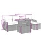 vidaXL 6-tlg. Garten-Sofagarnitur mit Kissen Schwarz Poly Rattan vidaXL 6-tlg. Garten-Sofagarnitur mit Kissen Schwarz Poly Rattan
