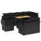 vidaXL 9-tlg. Garten-Sofagarnitur mit Kissen Schwarz Poly Rattan vidaXL 9-tlg. Garten-Sofagarnitur mit Kissen Schwarz Poly Rattan