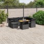 vidaXL 8-tlg. Garten-Sofagarnitur mit Kissen Schwarz Poly Rattan vidaXL 8-tlg. Garten-Sofagarnitur mit Kissen Schwarz Poly Rattan