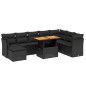 vidaXL 9-tlg. Garten-Sofagarnitur mit Kissen Schwarz Poly Rattan vidaXL 9-tlg. Garten-Sofagarnitur mit Kissen Schwarz Poly Rattan