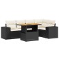 vidaXL 6-tlg. Garten-Sofagarnitur mit Kissen Schwarz Poly Rattan vidaXL 6-tlg. Garten-Sofagarnitur mit Kissen Schwarz Poly Rattan