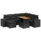 vidaXL 8-tlg. Garten-Sofagarnitur mit Kissen Schwarz Poly Rattan vidaXL 8-tlg. Garten-Sofagarnitur mit Kissen Schwarz Poly Rattan