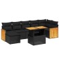 vidaXL 8-tlg. Garten-Sofagarnitur mit Kissen Schwarz Poly Rattan vidaXL 8-tlg. Garten-Sofagarnitur mit Kissen Schwarz Poly Rattan