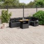 vidaXL 7-tlg. Garten-Sofagarnitur mit Kissen Schwarz Poly Rattan vidaXL 7-tlg. Garten-Sofagarnitur mit Kissen Schwarz Poly Rattan