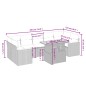 vidaXL 8-tlg. Garten-Sofagarnitur mit Kissen Schwarz Poly Rattan vidaXL 8-tlg. Garten-Sofagarnitur mit Kissen Schwarz Poly Rattan