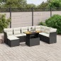 vidaXL 9-tlg. Garten-Sofagarnitur mit Kissen Schwarz Poly Rattan vidaXL 9-tlg. Garten-Sofagarnitur mit Kissen Schwarz Poly Rattan