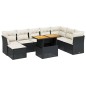 vidaXL 9-tlg. Garten-Sofagarnitur mit Kissen Schwarz Poly Rattan vidaXL 9-tlg. Garten-Sofagarnitur mit Kissen Schwarz Poly Rattan